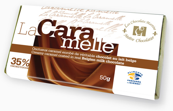 Creamy caramel coated in real Belgian milk chocolate