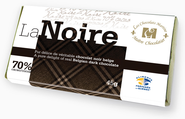 Savourez le goût riche et onctueux de la Noire. Un pur délice de véritable chocolat noir belge à 70 % de cacao.